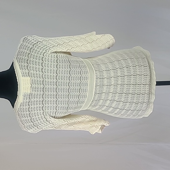 Guinevere Anthropologie women XS crochet 3/4 sleeve smocked waist lace - Picture 5 of 6